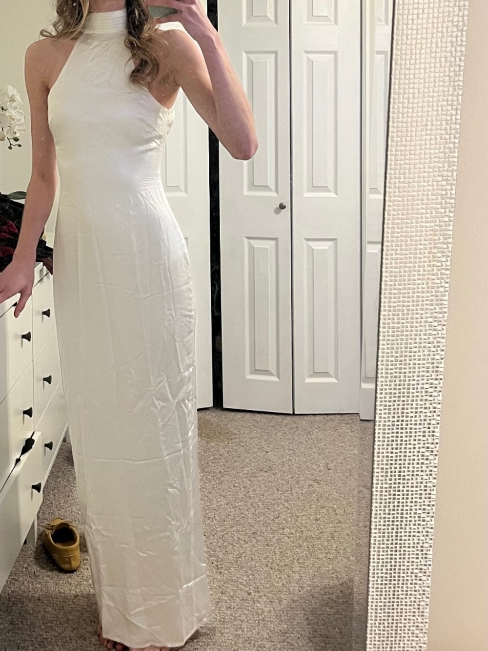 White Backless Meshki Dress